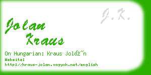 jolan kraus business card